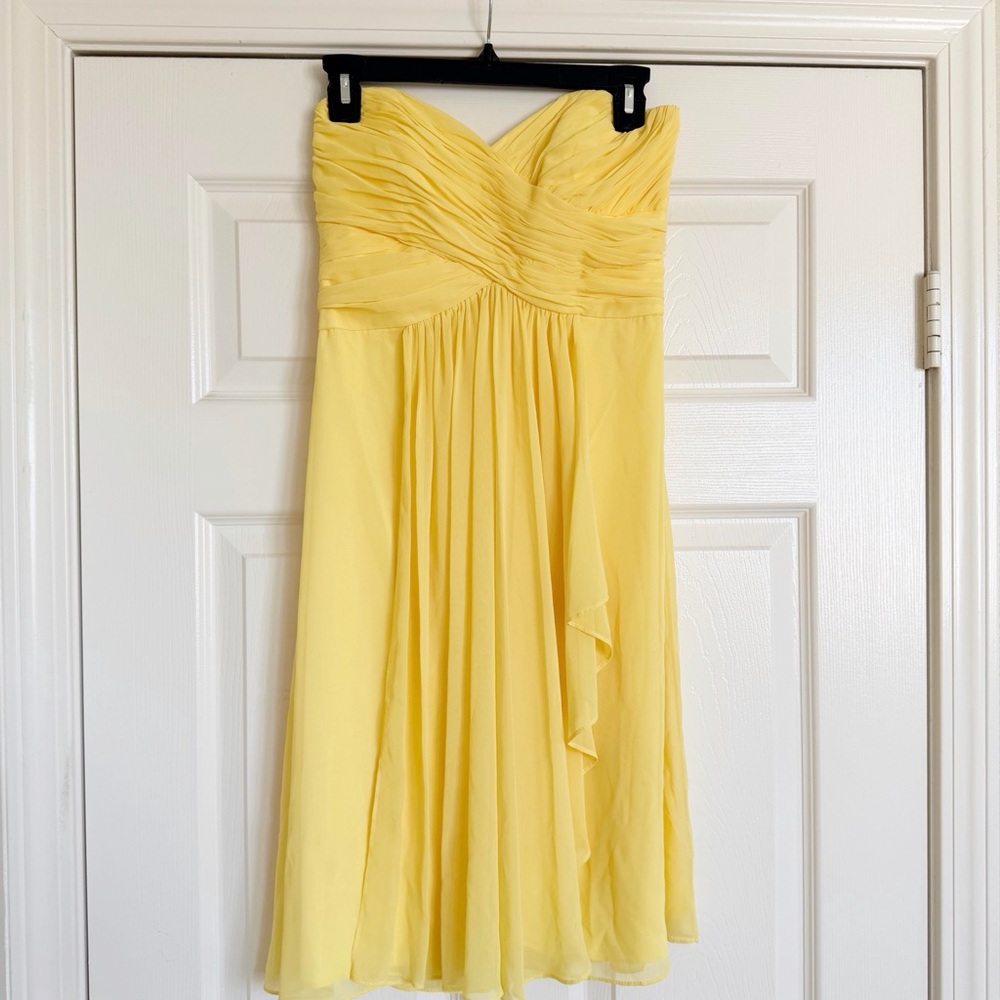 After Six Yellow Strapless Bridesmaid/Special Occasion Dress